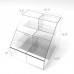FixtureDisplays® Clear Acrylic 3-Tier 6-Bin Candy and Literature Display - 12.5
